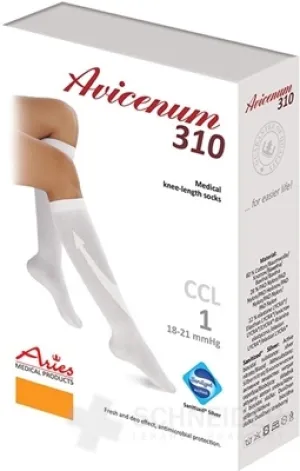 AVICENUM 310 Medizinische Kniestrümpfe, Baumwolle