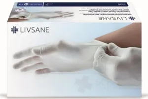LIVSANE Puderfreie Latexhandschuhe M