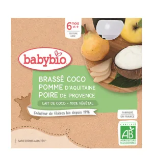 BabyBio Brassé Kokosmilch Apfel und Birne