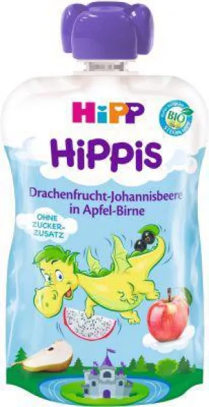HiPP HiPPis BIO Apfel Birne Drachenfrucht. Johannisbeeren