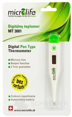 MICROLIFE DIGITAL THERMOMETER MT 3001 GRÜN