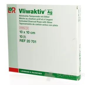 VLIWAKTIV AG TAMPONADEN MIT AKTIVKOHLE UND AG 10x10cm
