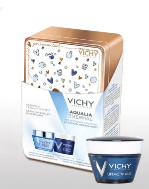 Vichy Aqualia Thermal intensive Feuchtigkeitsversorgung, Weihnachtspaket + Geschenk Vichy Liftactiv Nachtcreme