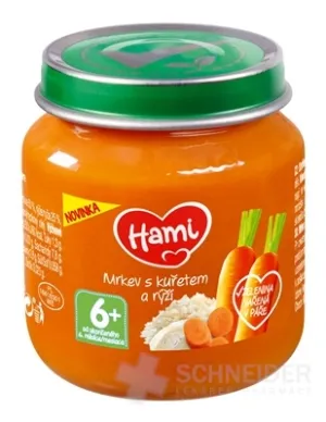 Hami-Beilage Karotten mit Hühnchen und Reis
