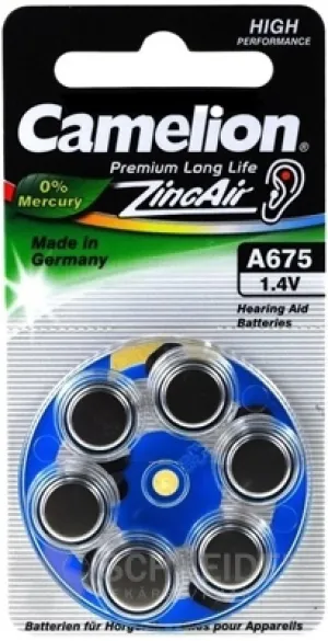 CAMELION ZincAir Premium Long Life A675-Batterien