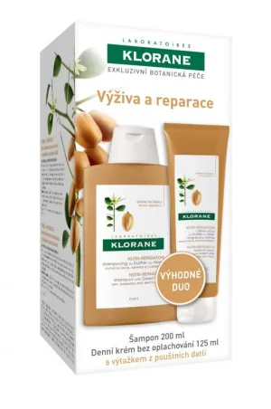Klorane Dattelshampoo 200 ml + Dattelcreme 125 ml