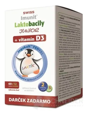 Laktobazillen JUNIOR SWISS Immunit + Vitamin D3