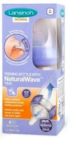 LANSINOH Babyflasche mit NaturalWave-Sauger