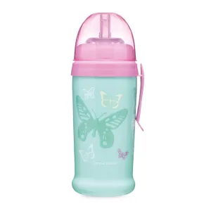 CANPOL BABIES Sportflasche mit auslaufsicherem Strohhalm 350 ml BUTTYLIC türkis