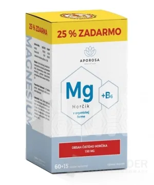 APOROSA Premium Horčík Citrat 150 mg + B6
