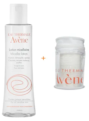 Avene Mizellenwasser 200 ml + Make-up-Entferner-Pads