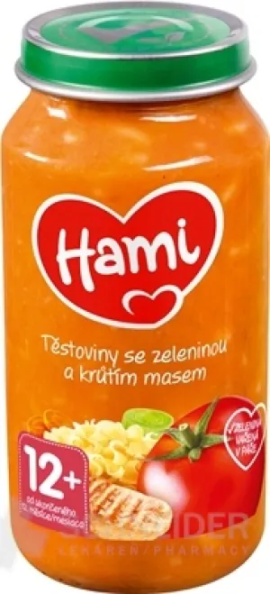 Hami-Beilage Pasta mit Gemüse und Truthahn