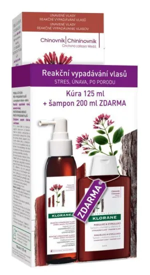 Klorane Haarausfallbehandlung mit Chinin-Koffein-Komplex 125 ml + Shampoo mit Chinin 200 ml