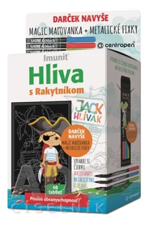 Austern Pilz. für KINDER mit Rakytn. - IMMUNIT JACK MUSHROOM 60 Tabletten + Malbuch