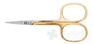 Nippes Gebogene Lederschere vergoldet 9 cm 1St