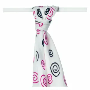 XKKO BMB Bambushandtuch 90x100 Magenta Spiralen (1Stk)