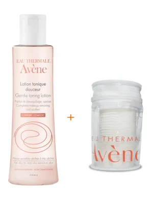 Avene Sanftes Hauttonikum für trockene und sehr trockene Haut 200 ml + Make-up-Entferner-Pads