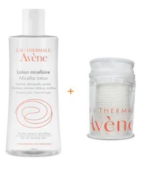 Avene Mizellenwasser 400 ml + Make-up-Entferner-Pads