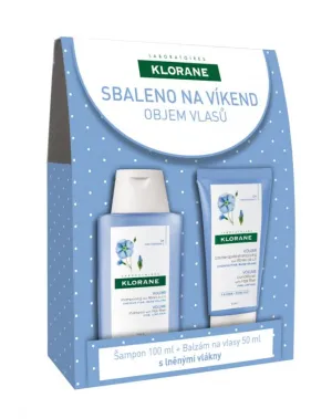 Klorane Shampoo mit Flachsfasern 100 ml + Balsam 50 ml