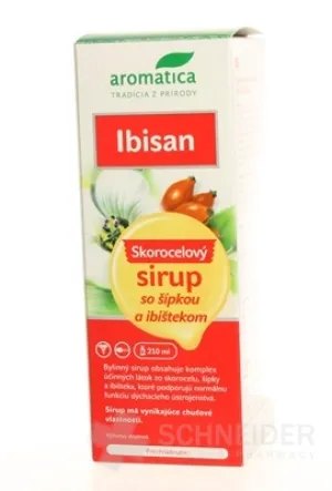 aromatischer IBISAN Skorocel-Sirup mit Hagebutte und Hibiskus.