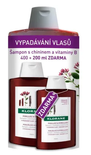 Klorane Shampoo mit Chinin 400 ml + 200 ml