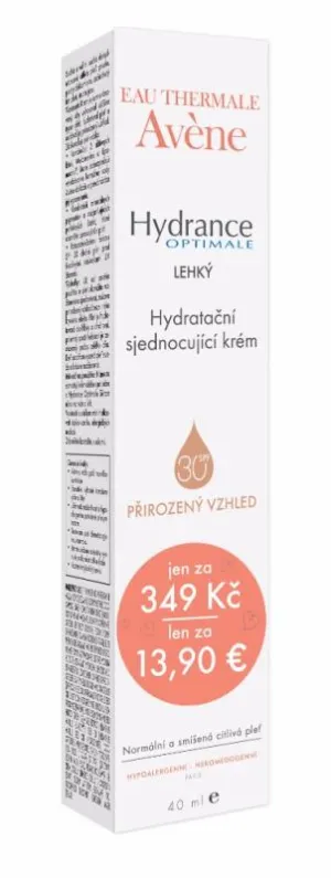 Avene Hydrance Optimale Light feuchtigkeitsspendende, vereinheitlichende Creme LSF 30, 40 ml