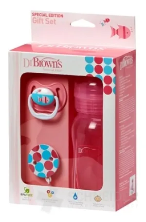 Dr.BROWN'S SÄUGLINGSFLASCHEN-OPTIONS-GESCHENKSET ROSA