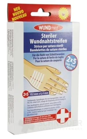 WUNDmed Sterile Streifen zur Retraktion einer Schnittwunde