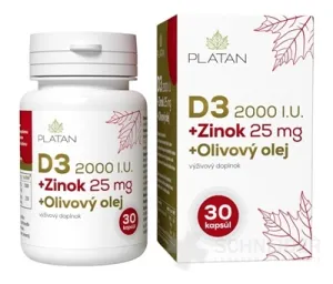 PLATAN D3 2000 IE + Zink 25 mg + Olivenöl
