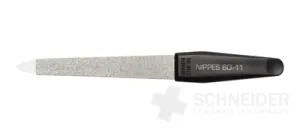 Nippes Solingen Feile Saphir spitz schwarz, 110 mm