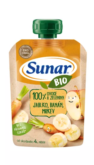 Sunar BIO Beutel Apfel, Banane, Karotte