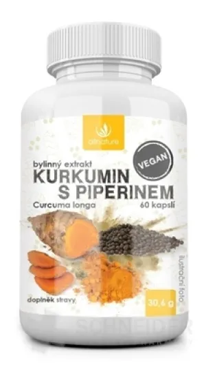 Allnature CURCUMIN MIT PIPERIN Kräuterextrakt