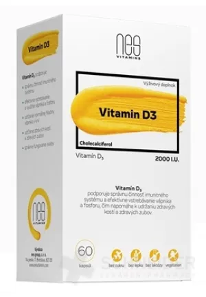 nesVITAMINS Vitamin D3 2000 IE, 60 Kapseln