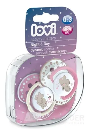 LOVI Dynamischer beruhigender Schnuller Night&amp;Day